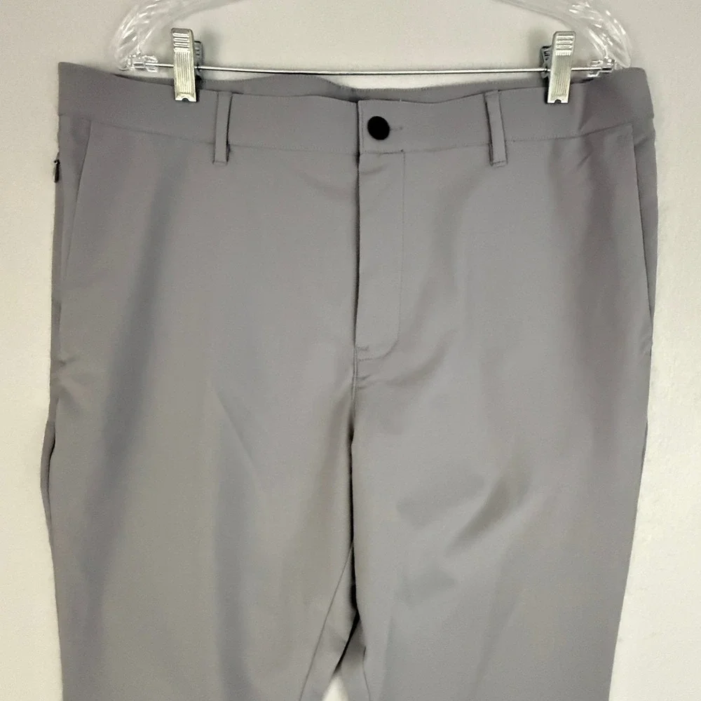 Banana Republic Performance Pants Men 37x28 Gray Golf Chino Stretch Breathable